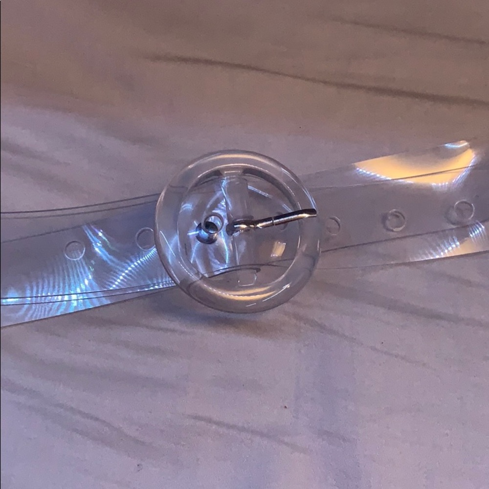 clear shein belt plastic
